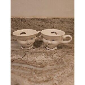 Bailey's Irish Cream Set of 2 HERS Vintage Cups Mugs Winking Face